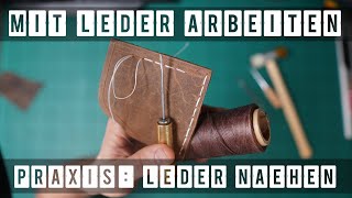 LEDER VON HAND NÄHEN [upl. by Venu402]