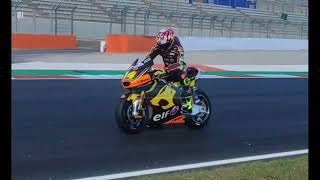 Valencia test Practice action flying lap and start moto3 and moto2 pirelli test Valencia 2023 [upl. by Ffilc]