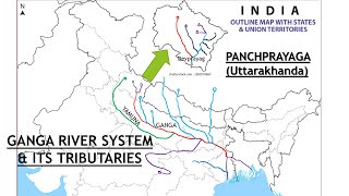 Ganga River System amp Tricks To Remember Its Tributaries [upl. by Anyotal3]