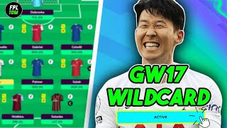 FPL GW17 ultimate KNEEJERK Wildcard  Fantasy Premier League 202324 [upl. by Eenobe]