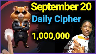 20 September Hamster Kombat Daily Cipher Code Today [upl. by Valeda666]