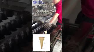 Complete Ice Cream Cones Production LineIce Cream Cone Maker MachineWafer Cone Making Machine [upl. by Oicirbaf156]