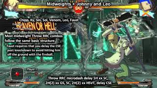 GGXrd Rev21 Throw RRC Combos into Meterless DCCSE IB Tight Empty Jump 5K [upl. by Aniuqaoj]