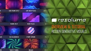 Resolume Avenue amp Arena Overview amp Tutorial Resgen Generative Visuals [upl. by Ttreve436]