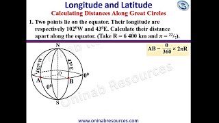 Longitude and Latitude Distances along Great Circles [upl. by Marozas]