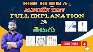 How to Run a albumin test full explanation In Telugu by Mr vineel [upl. by Col]