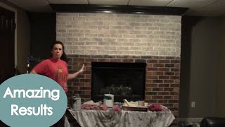 How To Transform Your Fireplace With A Whitewash Technique By Renee Romeo [upl. by Block989]