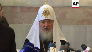 Russian Orthodox patriarch of Moscow arrives in Romania [upl. by Lletniuq]