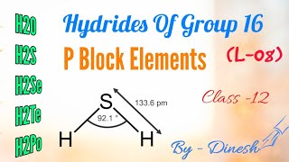 Hydrides Of Group 16 Oxygen Family  Reactivity Of Hydrogen [upl. by Dyoll659]