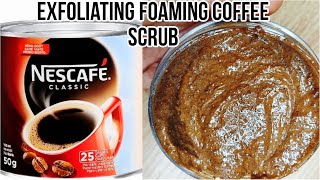 DIYHOMEMADE EXFOLIATING FOAMING COFFEE BODY SCRUB [upl. by Cheryl]