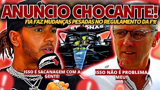 FIA EMITE DECLARAÇÃO CHOCANTE E ANUNCIA MUDANÇAS BRUTAIS NA FORMULA 1 [upl. by Samaria]