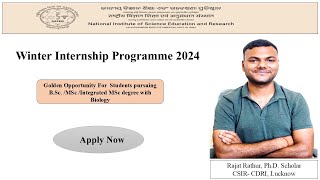 NISER Winter Internship Programme 2024 [upl. by Dunton]