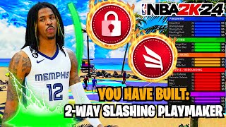 BEST RARE 2WAY SLASHING PLAYMAKER BUILD IN NBA 2K24 NEXT GEN  REBIRTH POINT GUARD BUILD NBA 2K24 [upl. by Sehcaep]