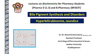 bile pigment biosynthesis and hyperbilirubinemia jaundice [upl. by Anikat]