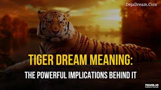 Tiger Attack Dream Meaning In Hinduism 🐯 [upl. by Clarisa440]