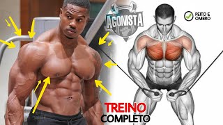 7 Exercícios Treino de Peito e Ombro Completo [upl. by Aleahcim124]