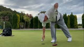 Time Lapse Camera of Peter Croker holing 100 putts in a row from 9 foot 270 cm [upl. by Xantha831]