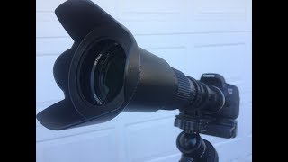 Unbox and quick look at Opteka 500mm1000mm f8 Manual Telephoto Lens [upl. by Cathryn]