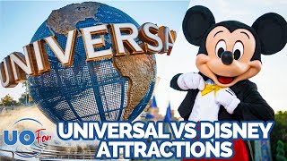 Universal Studios Florida Attractions VS Walt Disney World Attractions [upl. by Halihs204]