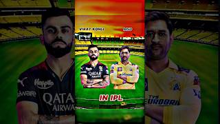 Virat kohli vs Msd ipl comparison shortsviraltrendingcricketshortsodimsdvirat [upl. by Enirol697]