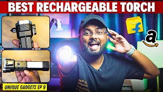 Best Rechargeable Torch Light ⚡ With Hammer and Powerbank Function😱 Review  Unique Gadgets Ep 9 🔥 [upl. by Eppes]