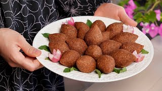 kibbeh fried lebanese kibbeh recipe  lebanese kibbeh balls recipe fried kibbeh recipe [upl. by Shien404]