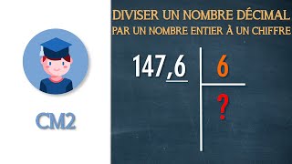 Division euclidienne dun nombre décimal par un nombre à un chiffre  CM2  Petits Savants [upl. by Arimak]