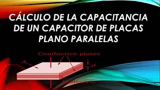 CALCULO DE LA CAPACITANCIA CAPACITOR PLACAS PLANO PARALELAS [upl. by Devy]