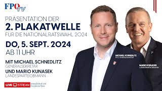 Präsentation der 2 Plakatwelle für die Nationalratswahl 2024 [upl. by Liahkim]