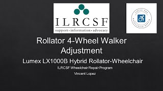 Rollator 4 Wheel Walker Wheel Cleaning and Adjustment [upl. by Atteroc]