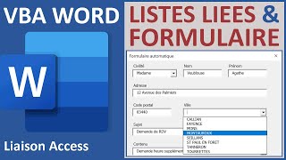 Listes liées et connexions externes en VBA Word [upl. by Naloc493]