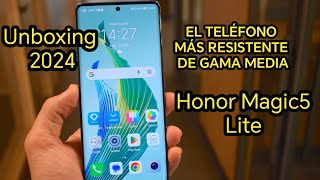 Honor Magic5 Lite UNBOXING 2024 ¡¡EL TELÉFONO INDESTRUCTIBLE [upl. by Namus]