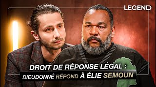 DROIT DE RÉPONSE LÉGAL DIEUDONNÉ RÉPOND À ÉLIE SEMOUN [upl. by Fredela52]