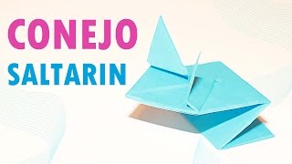 Como hacer un conejo saltarin de papel  ANIMALES DE PAPEL  origami conejo saltarin [upl. by Lucille]