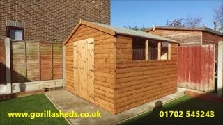 Gorilla Garden Sheds  10 x 10 apex shed with double doors [upl. by Namzaj]