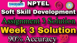 NPTEL Soft Skill Development Assignment 3 Solution  2024 Week 3 [upl. by Hess]