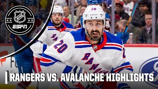 New York Rangers vs Colorado Avalanche  Full Game Highlights  NHL on ESPN [upl. by Phio]