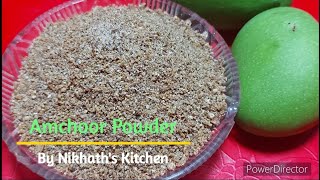 AMCHOOR POWDER RECIPE  How To Make Raw Mango Powder  Nikhaths Kitchen [upl. by Seravaj21]