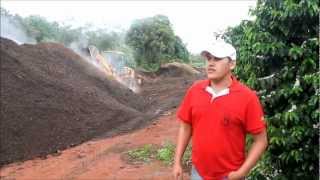 Produção de Compostagem Orgânica do Café  Fazenda Buriti  UNAÍ  MG [upl. by Yekcir]