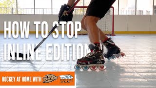 Tutorial How to stop on rollerblades and inline skates using the Hockey Stop or Parallel Slide [upl. by Durkin]