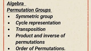 Permutation Groups cycle  Transposition order inverse and product of Permutations trb tnset [upl. by Netty77]