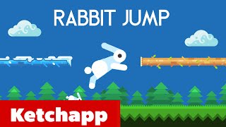 RABBIT JUMP Ketchapp Review  Tap jump and aim for a high score  iOS Gameplay AndroidiPhone [upl. by Anemolif]