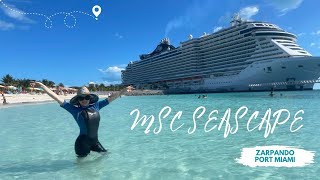 Nuevo Crucero de MSC  MSC SEASCAPE  Zarpa desde Miami Florida  Port Miami [upl. by Yuria976]