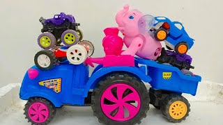 Track Tractor Trolley Rescue With Elephant Toy ll Mega Dump Truck ll monster Truck Robot Toy [upl. by Homere97]