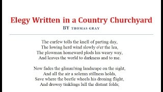 Elegy Written in a Country Churchyard BY THOMAS GRAY Part2  এলিজি রিটেন ইন এ কান্ট্রি চার্চইয়ার্ড [upl. by Sessler]