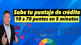 Sube tu puntaje de credito hasta 70 puntos en 5 minutos con la herramienta de crédito EXPERIAN boost [upl. by Hobbs]