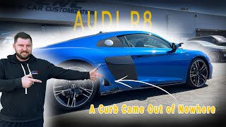 2023 AUDI R8 HIT A CURB 10000 WORTH OF DAMAGE [upl. by Kirima527]