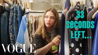 Madelyn Cline Tries to Style 3 Outfits in 60 Seconds  Vogue [upl. by Ilocin]