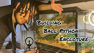 Upgrading my ball pythons new enclosure  enclosure setup [upl. by Kuhlman262]