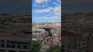 Amazing view over Funchal Cable car ride over the streets of Funchal Madeira 🇵🇹 [upl. by Reynard]